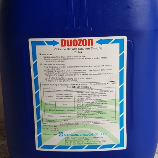 Chlorine Dioxide Solution 5% - Duozon Hàn Quốc